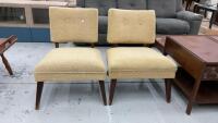 (2) VINTAGE LIGHT GOLD CHAIRS