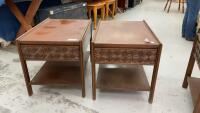 (2) SKLAR FUNITURE END TABLES