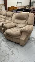 TAN RECLINER - MICROSUEDE