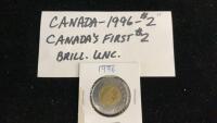 1996 CANADA TOONIE - CANADA&rsquo;S FIRST YEAR