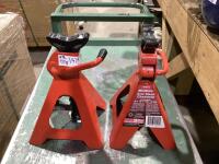 (2) MOTOMASTER AXLE STAND CHANDELLE 2 TON
