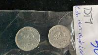 (2) CANADA 1947 NICKELS