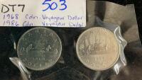 (2) CANADA DOLLAR COINS - 1968 & 1986