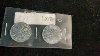 (2) CANADA NICKELS - 1944, 1945