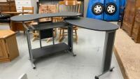 DESK W/ ROLLING SWING OUT SIDE