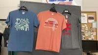 (3) COTTON T-SHIRTS - (2) MED, (1) SM