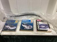 (3) SHOP REPAIR MANUAL BOOKS & POWER STEERING LINE