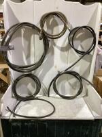SHOP BOX W/ ASSORTED HOSES, AIR PRESSURE, WASHER & HEATER
