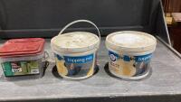 (3)BUCKETS - (2) SELF BONDING TOPPING MIX + DECK SCREW