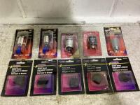 SHOP BOX W/ (5) BLAZER ROCKER SWITCHES, (2) CASCO AUXILIARY POWER SOURCE, (1) CASCO LIGHTER DASH MOUNT & (1) BLAZER ELETRONIC FLASHER