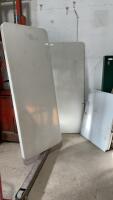 (3) PLASTIC TABLES - (1) FOLDING