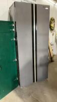 GREY HUSKY METAL CABINET - DOUBLE DOORS