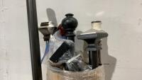 VARIETY OF CURTAIN RODS W/ A COUPLE OF SETS OF TIE-BACKS