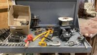 STRAP CLAMP, STRAP TENSIONER, BRICK LIFTER, FLOOR JACK TRANSMISSION HEAD, RECORD WOOD VISE, RIDGID TUBING CUTTER