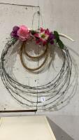 BARBWIRE WREATH W/ A SHED