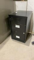 SMALL 2-DRAWER BLACK FILING CABINET - LETTER SIZE