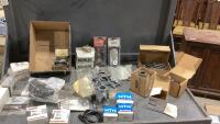 (2)BOXES - BEARINGS, U-CLAMPS, CASE HYDRAULIC FILTER, CASE PARTS