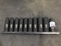 METRIC MASTERCRAFT MAXIMUM IMPACT DRIVE SOCKETS 1/2" 10PCS