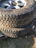 Four wrangler truck tires on GM Rims