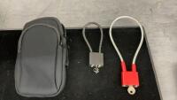 (2) GUN TRIGGER LOCKS & POUCH