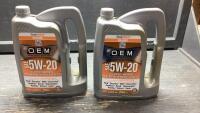 (2) 4.73 LITRE JUGS OF SAE 5W-20 SYNTHETIC MOTOR OIL
