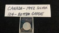 1942 CANADA SILVER 10 CENT COIN