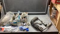(3)BOXES - GLAD HANDS, HOSE HOLDERS, TRAILER CONNECTOR