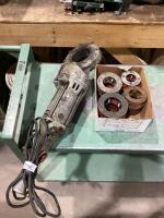 RIDIGID PIPE THREADER & (4) DIE HEADS 1", 1-1/2" & 2"