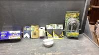 LAUNDRY FAUCET, CORNER BRACES, MOUSE BAIT STATIONS, SHOWER NOZZLE
