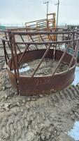 Older style round bale feeder