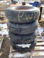 SET OF 4 CO-OP TIRES RUSTED RIMS 6-BOLTS