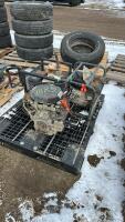 Pallet of three pumps