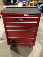 MASTERCRAFT 5-DRAWER BALL BEARING TOOL CABINET & CONTENTS