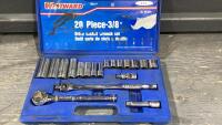 WESTWARD 3/8&rdquo; DRIVE SOCKET SET WITH CRAFTSMAN RATCHET