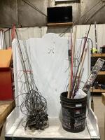 (2) PAILS OF ASSORTED ANTENNAS & MISC