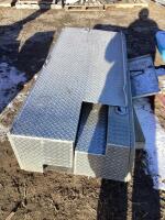(2) TRUCK ALUMINUM STORAGE TOOL BOXES