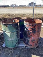 PALLET OF 3 STEEL BARRELS