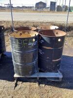 PALLET OF 4 STEEL BARRELS