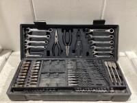 JOBMATE MULTI-TOOL SET OF ASSORTED WRENCHES, DRILL BITS, SOCKETS