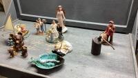 FLAT OF FIGURINES + COLLECTIBLES