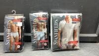 FLAT W/ V-NECK SIZE L T SHIRTS-2 PACK, BRIEFS SIZE M, BRIEFS SIZE S