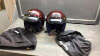 (2) HJC MOTORCYCLE HELMETS