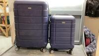SHOWKOO SUITCASES - LARGE HARD SIDED + SMALLER CARRY-ON