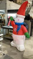 (2) ITEMS - INFLATABLE POLAR BEAR + LIGHT UP CANDY CANES