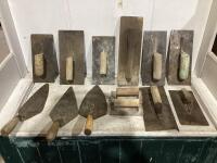 CRATE OF ASSORTED TROWELS