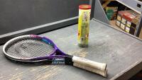 (2) TENNIS RACQUETS + BALLS