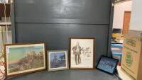 (4) WESTERN PICTURES - ONE IS A CM RUSSELL
