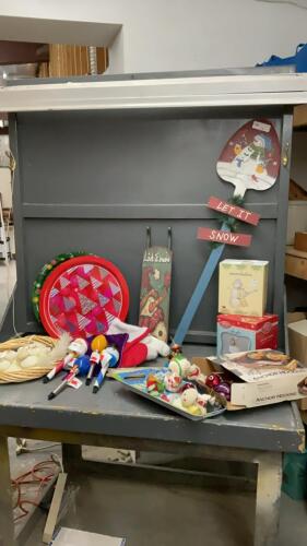 SNOWBABY ORNAMENT & OTHER CHRISTMAS DECOR + &ldquo;LET IT SNOW&rdquo; SHOVEL STAKE