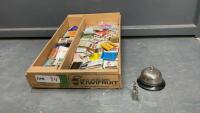 KIWIFRUIT WOOD BOX W/ COLLECTION OF MATCHBOOKS