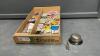 KIWIFRUIT WOOD BOX W/ COLLECTION OF MATCHBOOKS